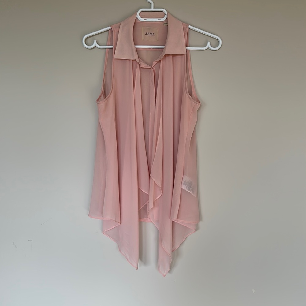 Guess Pink Blouse Size Small